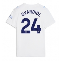Camisa de Futebol Manchester City Josko Gvardiol #24 Equipamento Alternativo Mulheres 2026-27 Manga Curta